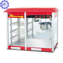 Máy Làm Bắp Rang Bơ 3 Khay Có Tủ Kính 10 Máy làm bắp rang bơ 3 tầng