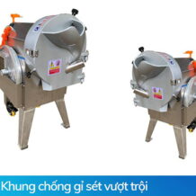 Máy Thái Rau Củ Quả Đa Năng 8 may thai rau cu qua da nang giup thanh pham an toan tinh sach hon nho khung hop kim nhom chong gi ket hop voi inox