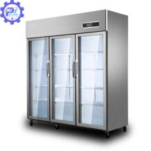 Tủ Mát Inox 3 Cửa LC-1800CF 8 bang tuy chinh nhiet do thiet ke ngay ben ngoai tu