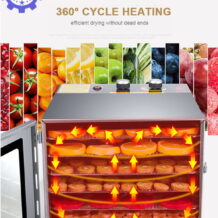 Tủ Sấy Thực Phẩm Gia Đình 6 Khay 9 cong nghe bien tan giup thuc pham say nhanh tiet kiem dien