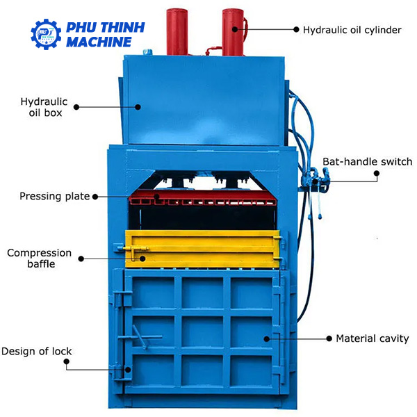 Máy Ép Phế Liệu 10 Tấn Dạng Đứng 11 Máy ép phế liệu 10 tấn dạng đứng