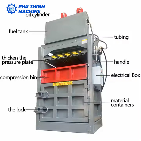 Máy Ép Phế Liệu 120 Tấn Dạng Đứng 9 Máy ép phế liệu công suất lớn với lực ép 120 tấn Phú Thịnh
