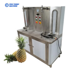 Máy gọt vỏ thơm khóm dứa 5 Máy gọt vỏ thơm khóm dứa giá rẻ nhập khẩu loại hai đầu gọt