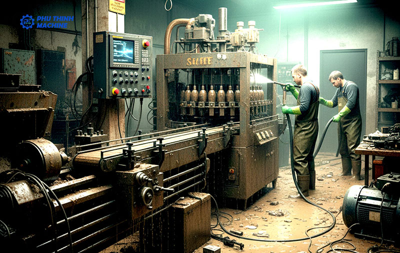 Quy trình xử lý máy bị ngập nước